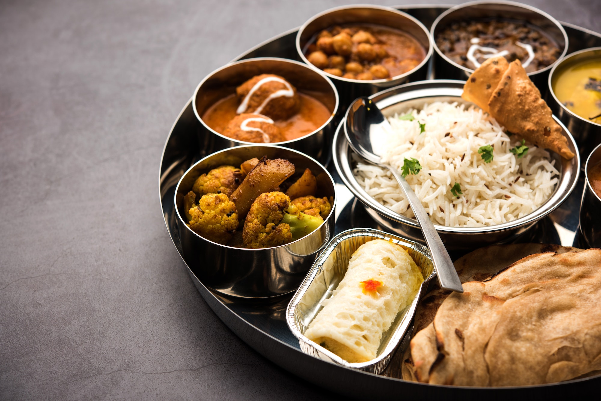 Indian Food Thali or platter